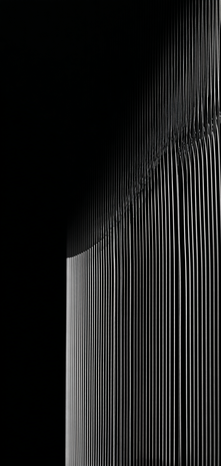 Minimal monochrome line pattern on black