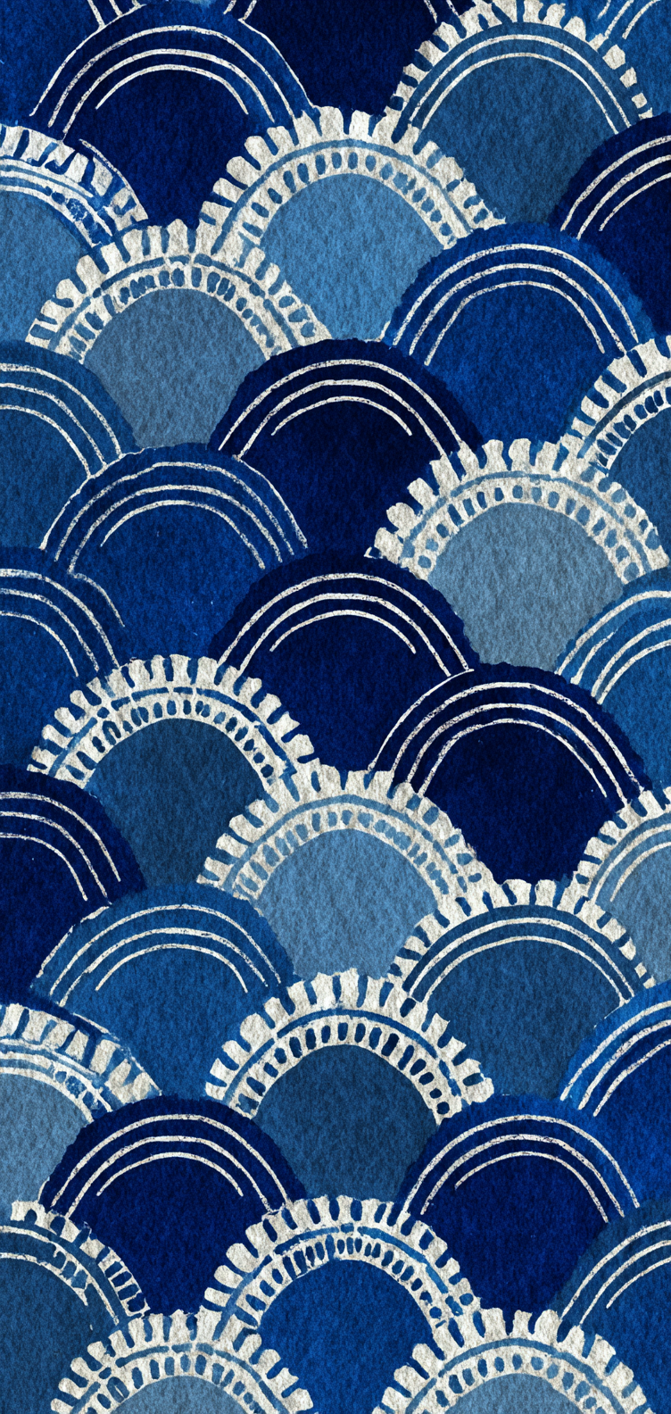 Minimal indigo geometric wave texture